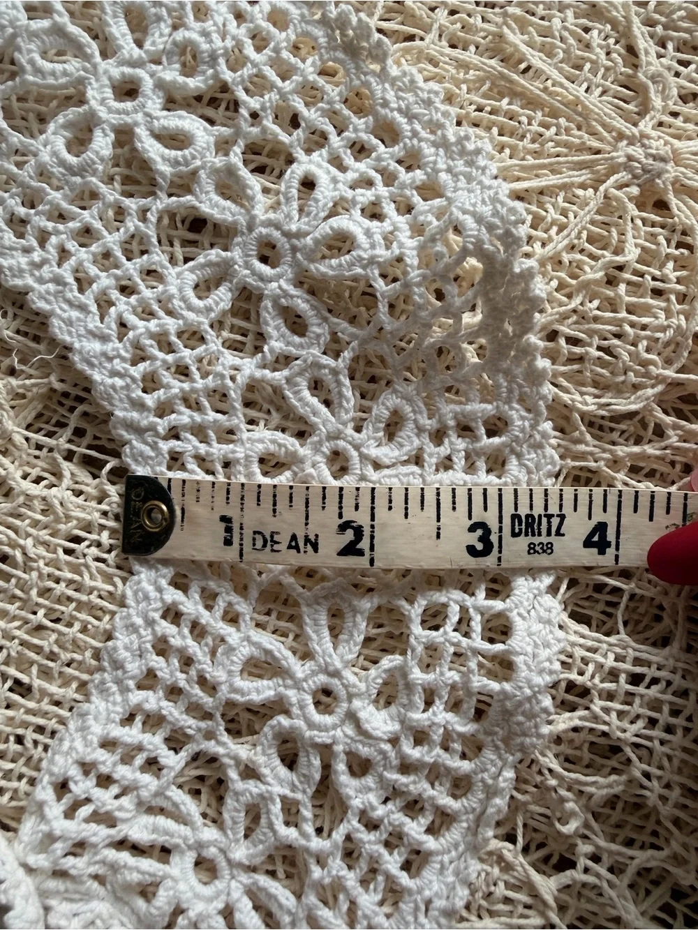 Vintage Handmade Crochet Lace Collar Floral Peter Pan Detachable Statement Boho
